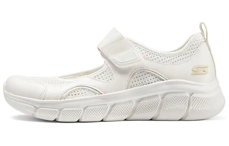 Skechers BOBS B FLEX Mesh Breathable Rebound Breathable And Resilient Low top Casual Shoes Women's White