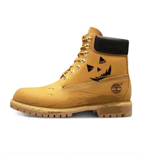 Timberland Short Combat Boots Unisex Yellow Black