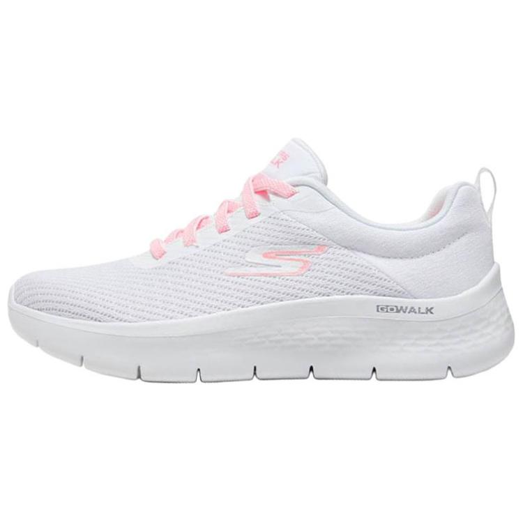 Skechers Go Walk Fle Abrasion Resistant Low top Casual Shoes Women’s White Pink