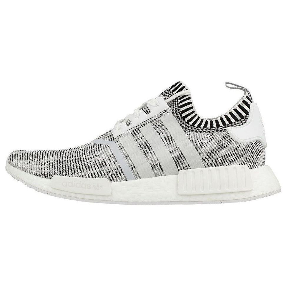 Кроссовки adidas originals NMD_R1 (бело-черные) — Белый / чёрный — фото 1