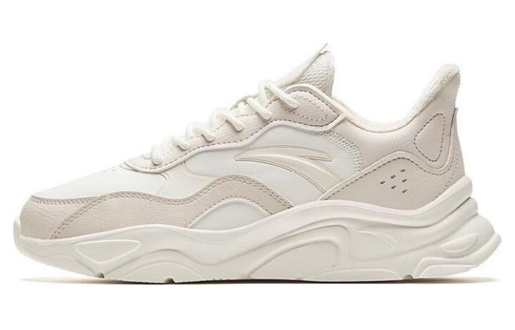 Anta Millennial Generation Comfortable Slip Resistant Thermal Low top Casual Shoes Women's Ecru