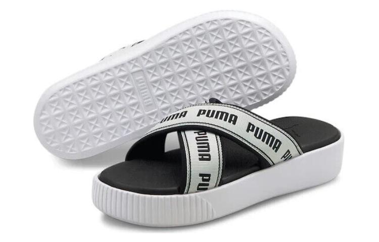 Женские шлепанцы PUMA Platform (черно-белый) — фото 5