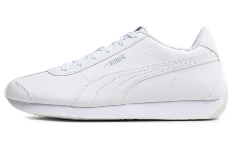 PUMA Turin 3 Leather Cushioning Abrasion Resistant Low top Casual Shoes Unisex White