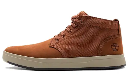 Timberland Davis Square Leather And Fabric Chukka Boot 'Rust Nubuck'