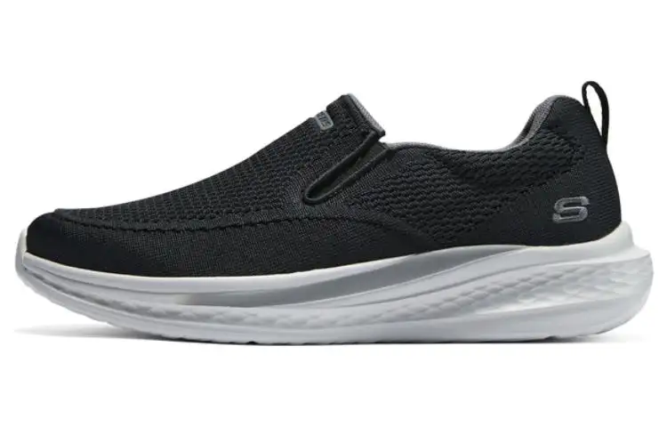 Skechers Relaxed Fit Fabric Slip on Abrasion Resistant Abrasion Resistant Low top Casual Shoes Men's Black