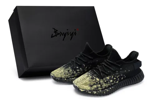 Adidas Originals Yeezy Boost 350 V2 811 Manufacturing, Dark Ink Yellow Bloom, Special Shoe Box Low top Casual Shoes