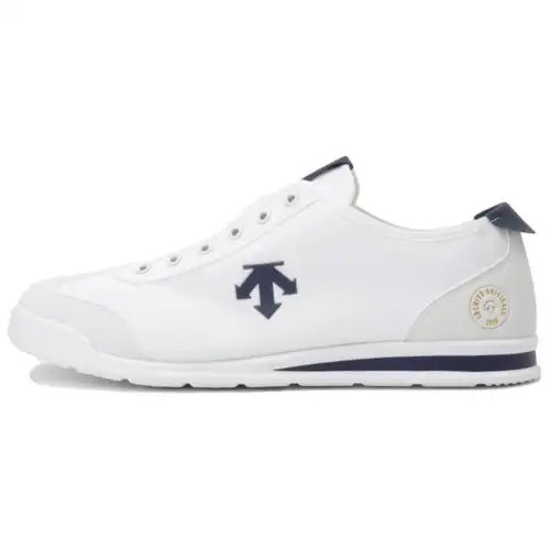 DESCENTE Cushioning Slip Resistant Lightweight Cushioning Slip Resistant Lightweight Low top Casual Shoes Unisex White