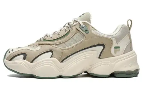 FILA Fusion Cushioning, Wear Resistant Low top Casual Shoes Women's Milk White