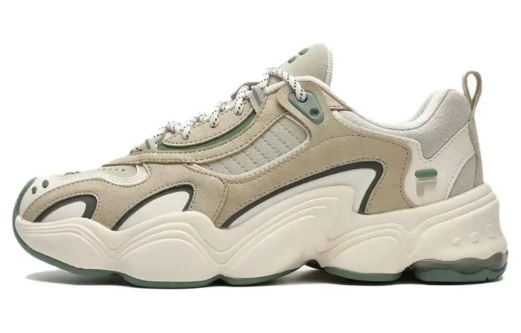 FILA Fusion Cushioning, Wear Resistant Low top Casual Shoes Women's Milk White