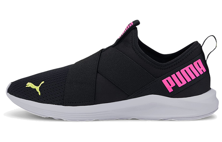 PUMA Prowl Slip On Low Top Running Shoes Black/White/Pink Women's