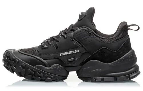 Li Ning CF Traveler Of The Winds Cushioning, Wear Resistant Low top Sports Casual Shoes Men's Standard Black