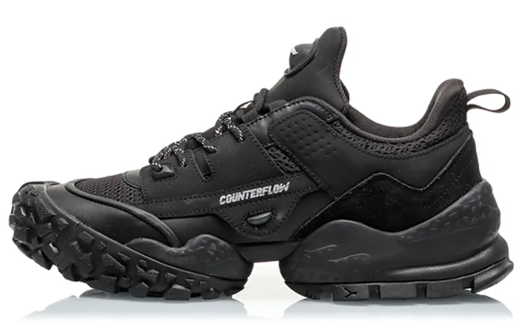 Li Ning CF Traveler Of The Winds Cushioning, Wear Resistant Low top Sports Casual Shoes Men's Standard Black