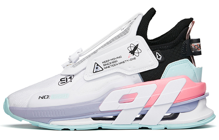 Anta AT91 Ejection Force Technology Slip Resistant Abrasion Resistant Low top Running Shoes Women's White Black