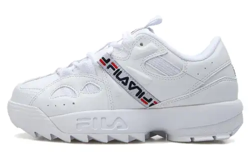 FILA Disruptor HIT And RUN Comfortable Round Toe Low top Casual Shoes Men's White
