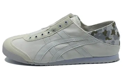 Onitsuka Tiger MEXICO 66 Slip On Cushioning Slip Resistant Abrasion Resistant Low top Casual Shoes Unisex Gray White