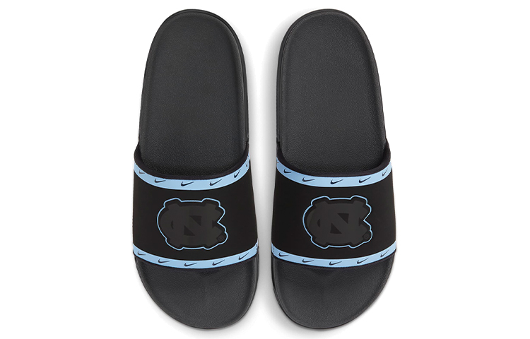 Мужские шлепанцы Nike Offcourt "UNC" (черно-синие) — Чёрный / синий — фото 4