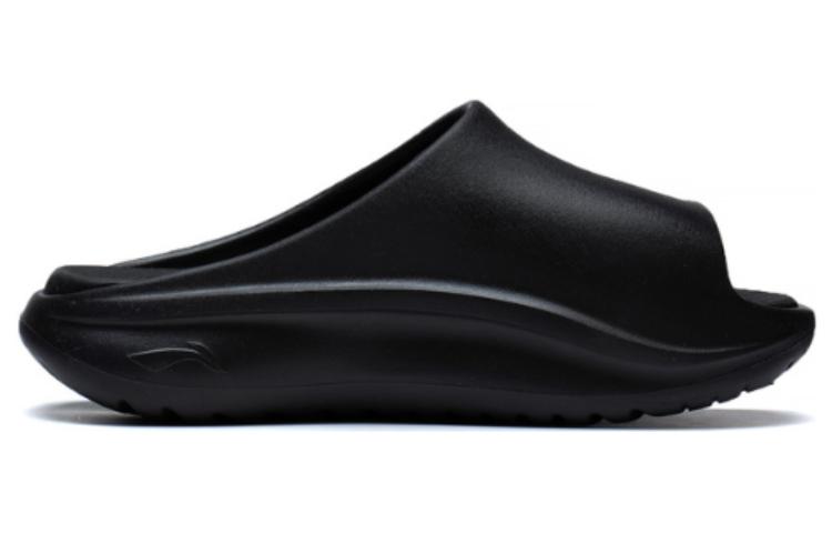Li Ning SOFT SLIPPER Slip Resistant Abrasion Resistant Slide Slippers Unisex Black