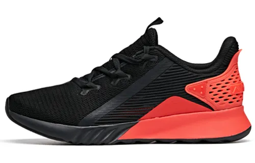 ANTA Casual Shoes Men's Low Top Black Neon Bright Dark Red