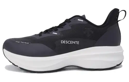DESCENTE Comfortable Cushioning Breathable Low top Casual Shoes Unisex Black