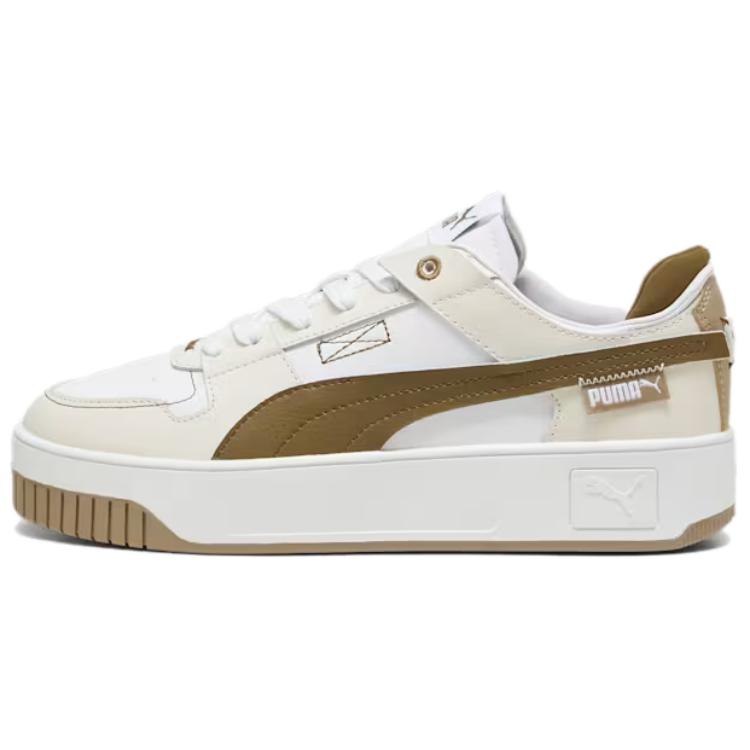 PUMA Carina Street Comfortable And Lightweight Low top Casual Shoes Women's Beige White Brown