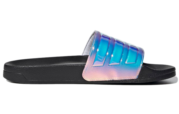 Женские шлепанцы adidas Adilette Shower Slides (черно-фиолетовые) — фото 2
