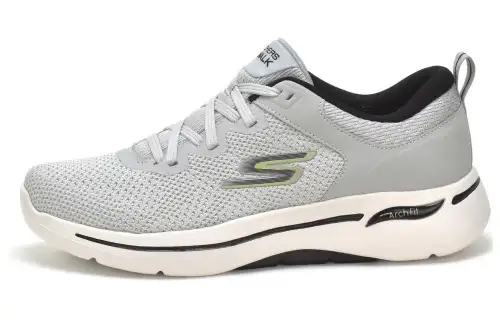 Skechers Go Walk Arch Fit Cushioning, Wear Resistant Low top Casual Shoes Men's Gray White