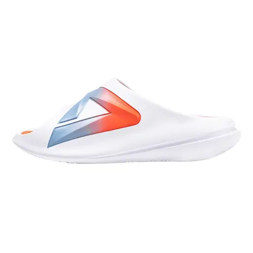 PEAK Statistic Sandals Rubber Sole Graffiti Slide Slippers Men's White Orange