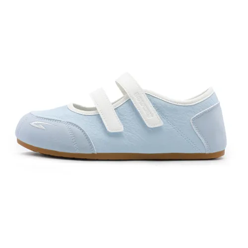 DEERWAY Del Hui French Velcro Mary Jane ballet shoes and flats, cloud puffs with skirts, slip-ons, slip-on slip-on shoes for students, versatile soft-soled temperament for commuting, breathable, lightweight, height-increasing, low-cut lifestyle shoes, women's blue