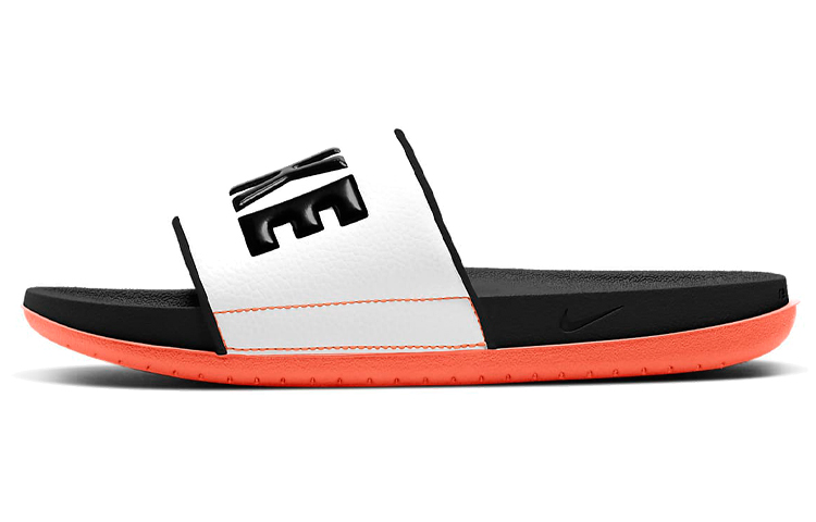 Мужские шлепанцы Nike Offcourt (бело-оранжево-черный)