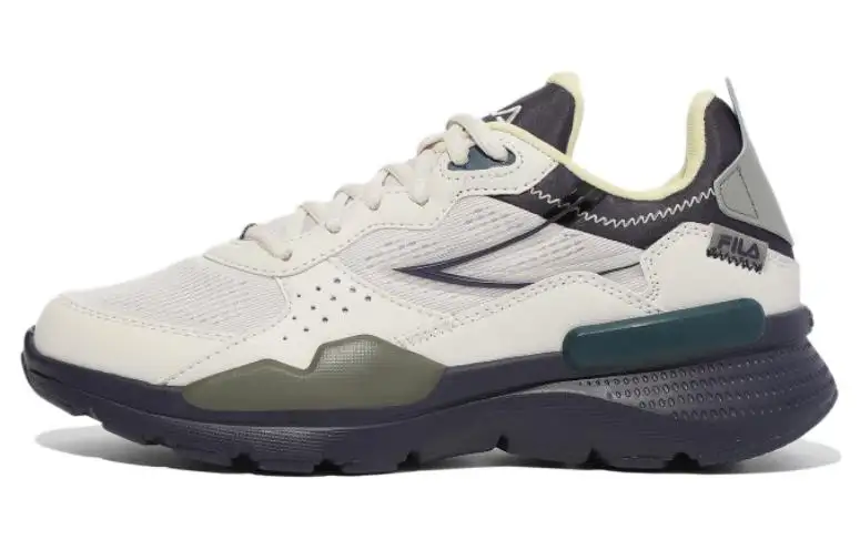FILA Tri Force Trainer Low top Casual Shoes Unisex Ecru Korean Style