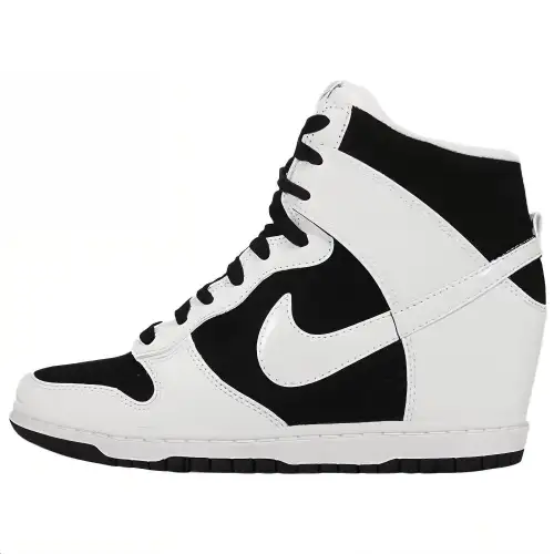 Nike Dunk Sky Hi Essential Slip Resistant Abrasion Resistant High top Casual Shoes Women's Black White