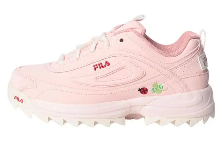 FILA Distorter Ladybird Cushioning, Wear Resistant Low top Casual Shoes Women's Pink