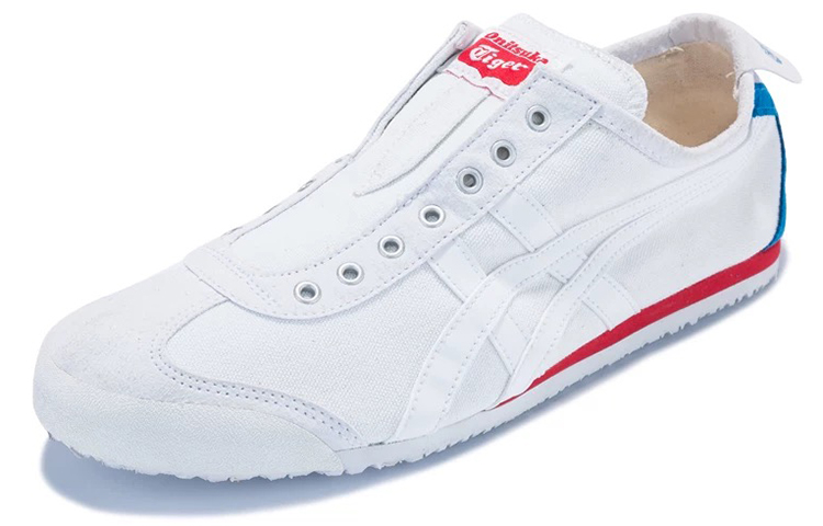 Слипоны Onitsuka Tiger Mexico 66 (бело-сине-красные) — фото 3
