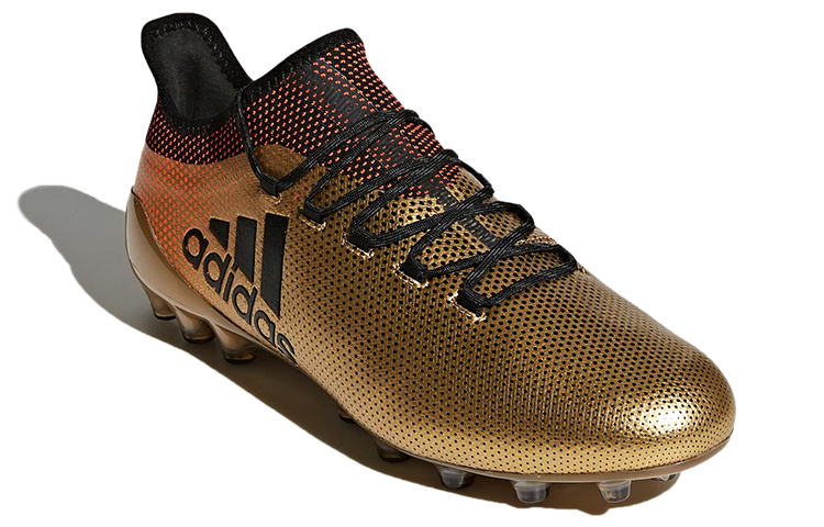 Adidas X 17+ AG Artificial Ground Artificial Turf Abrasion Resistant Soccer Shoes Men’s Gold Black