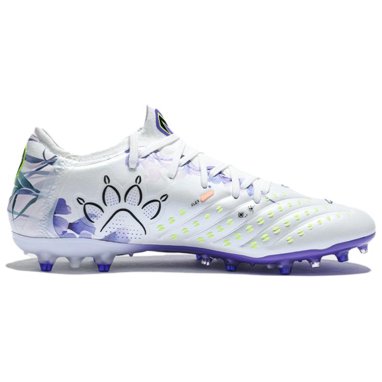 KELME MG Multi Ground Abrasion Resistant Slip Resistant Soccer Shoes Men’s White Purple Master 2.0