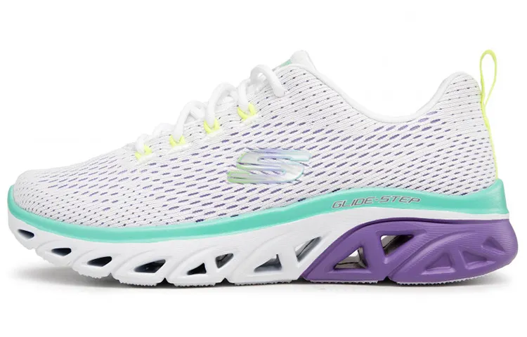 Skechers Glide Step Casual Shoes Women's Low Top White/Purple