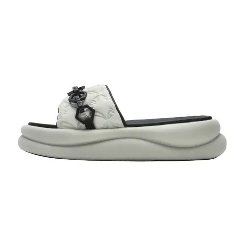 FILA Sponge Quick Dry Slide Slippers Women's Silver White Black
