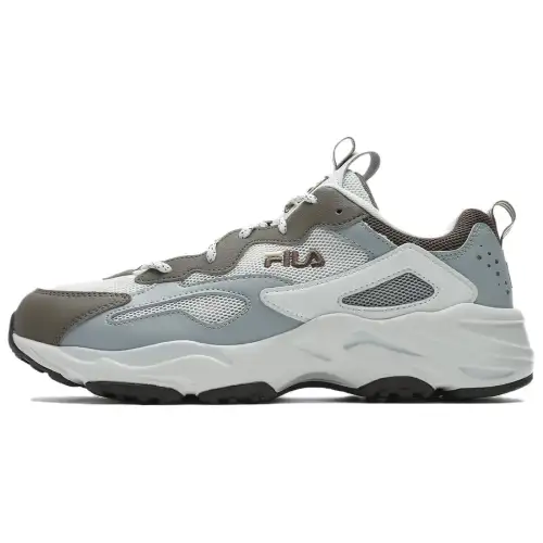 FILA Tracer Abrasion Resistant, Breathable, Lightweight Low top Casual Shoes Men's Gray White