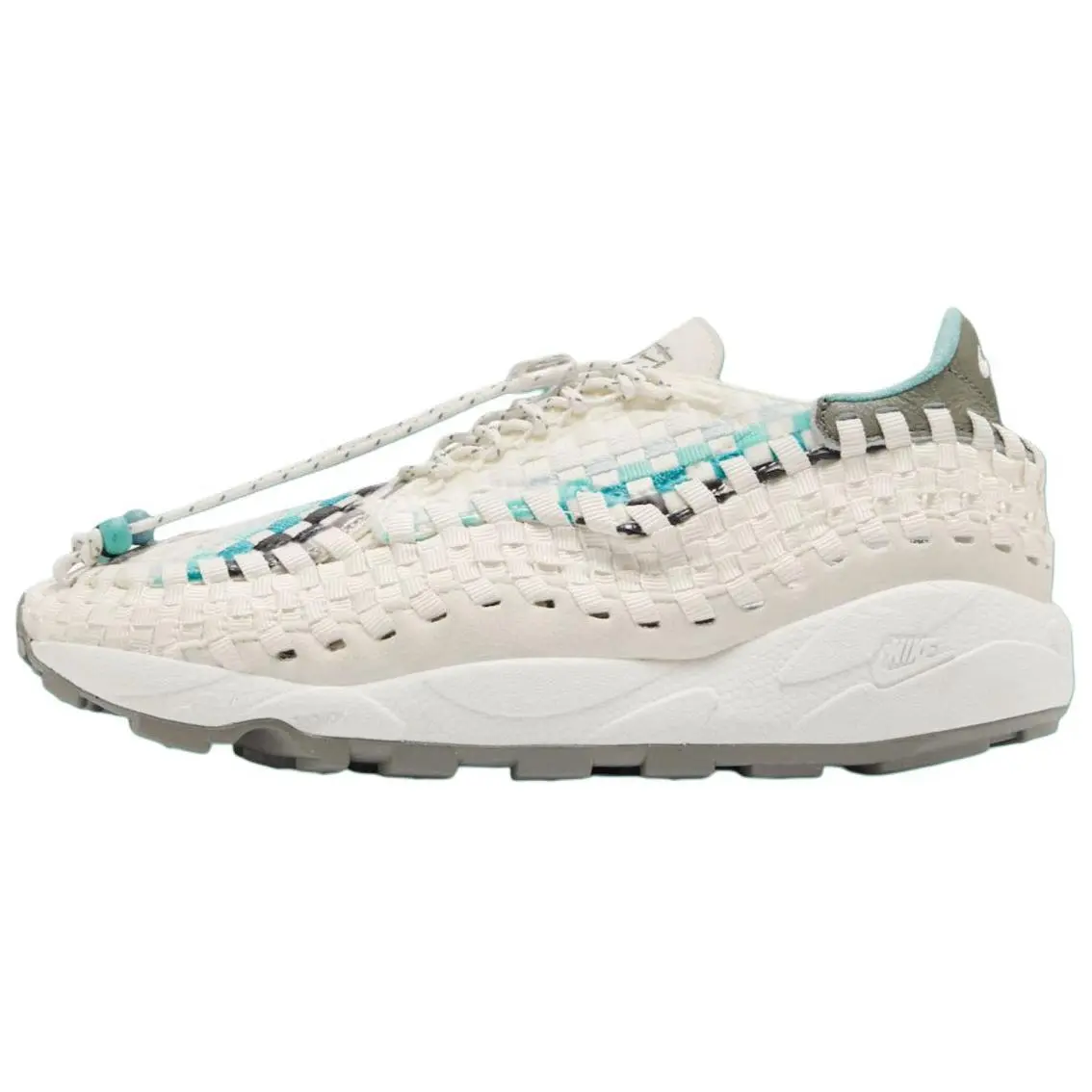 Nike Air Footscape Slip Resistant Abrasion Resistant Low top Casual Shoes Women's White Green