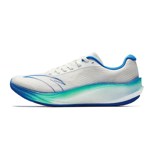 ANTA Asphalt Road Boss 3 Casual Shoes Men's Low Top Ivory White, New Palace Blue