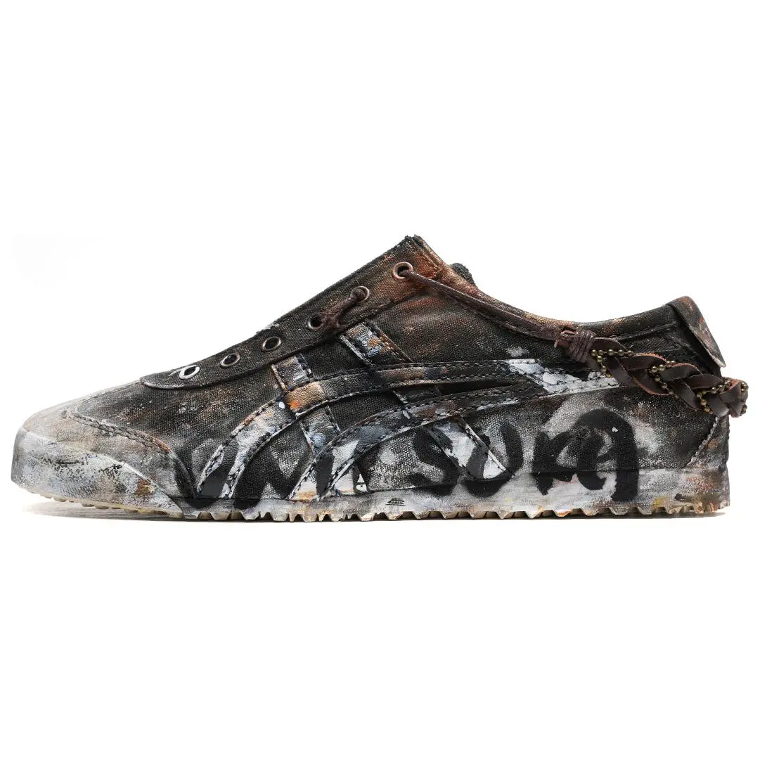 Onitsuka Tiger MEXICO 66 Wrecked Mecha Wasteland Style Slip Resistant, Abrasion Resistant, Lightweight
