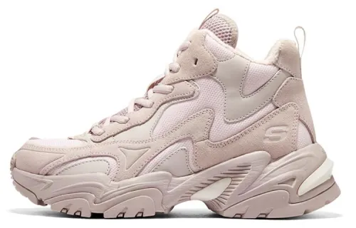 Skechers Stamina V2 Textile, Leather Comfortable And Trendy High top Casual Shoes Women's Nude Pink