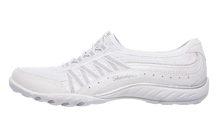 Skechers Breathe Easy Low top Casual Shoes Women's White Silver