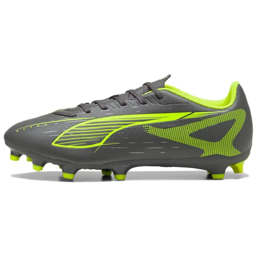 PUMA Ultra 5 Play Artificial Turf Abrasion Resistant Soccer Shoes Unisex Gray Green