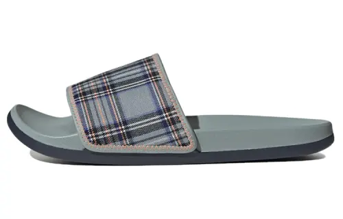 Adilette Adidas Originals Comfort Slide 'Magic Grey Plaid'