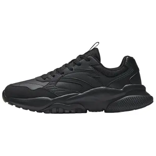 Anta Gravitation Cushioning Abrasion Resistant Lightweight Slip Resistant Low top Casual Shoes Men's Black