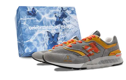 New Balance NB 997 Slip Resistant Abrasion Resistant Low top Casual Shoes Unisex Yellow Gray Orange