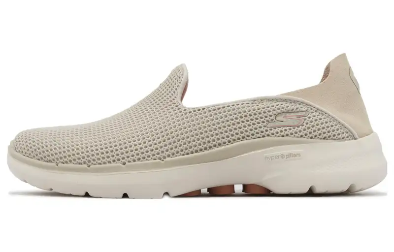 Skechers Go Walk 6 Low top Casual Shoes Women's Ecru