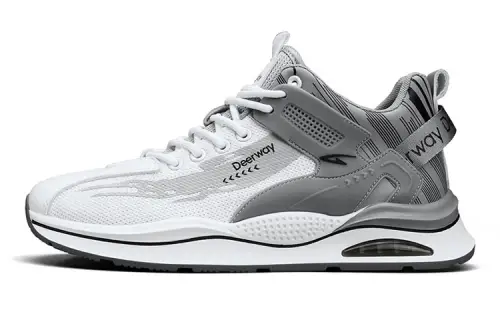 DEERWAY Low top Casual Shoes Men's White Gray