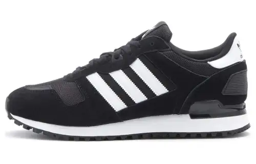 Adidas Originals ZX 700 Cushioning Slip Resistant Low top Casual Shoes Men's Black White